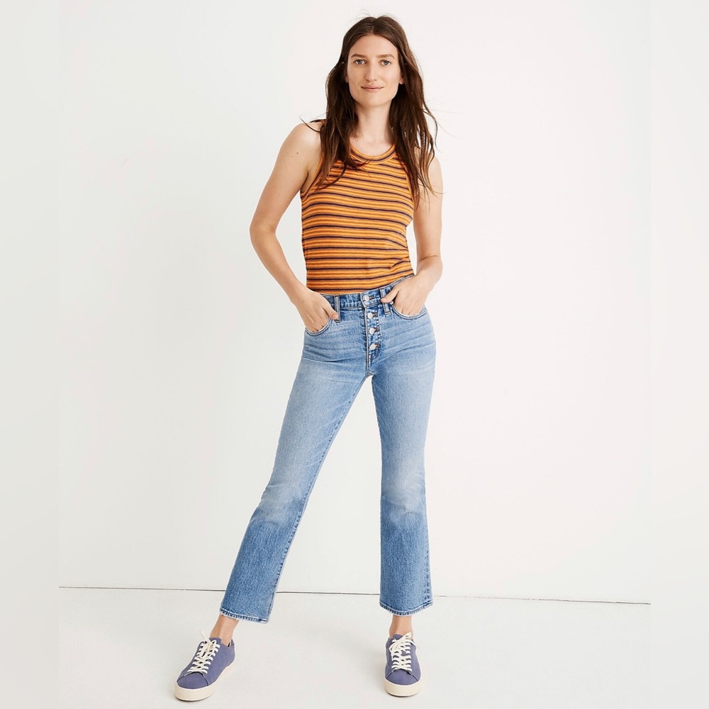 Madewell Cali Demi-Boot Jeans in Dory Wash: Comfort Stretch Edition, size 25